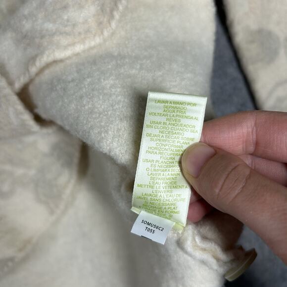 Sigrid Olsen Jacket Womens Small 100% Wool Paisley Floral Blazer Cream Neutral - Picture 7 of 9